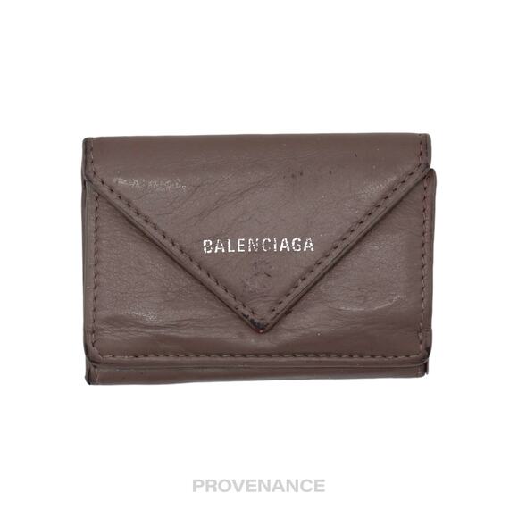 🔴 Balenciaga Papier Mini Wallet - Grey - Picture 1 of 7